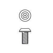#10-32 X 1/2" Button Head Hex with Center Reject Stainless Steel Screw, 10 Pack, Acorn