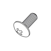 #10-32 X 1/2" Phillips Truss Head Stainless Steel Screw, 10 Pack, Acorn