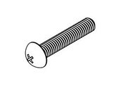 #10-32 X 1" Phillips Round Head Stainless Steel Screw, 10 Pack, Acorn