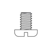 #1/4-20 X 3/8" Phillips Pan Head Stainless Steel Screw, 10 Pack, Acorn