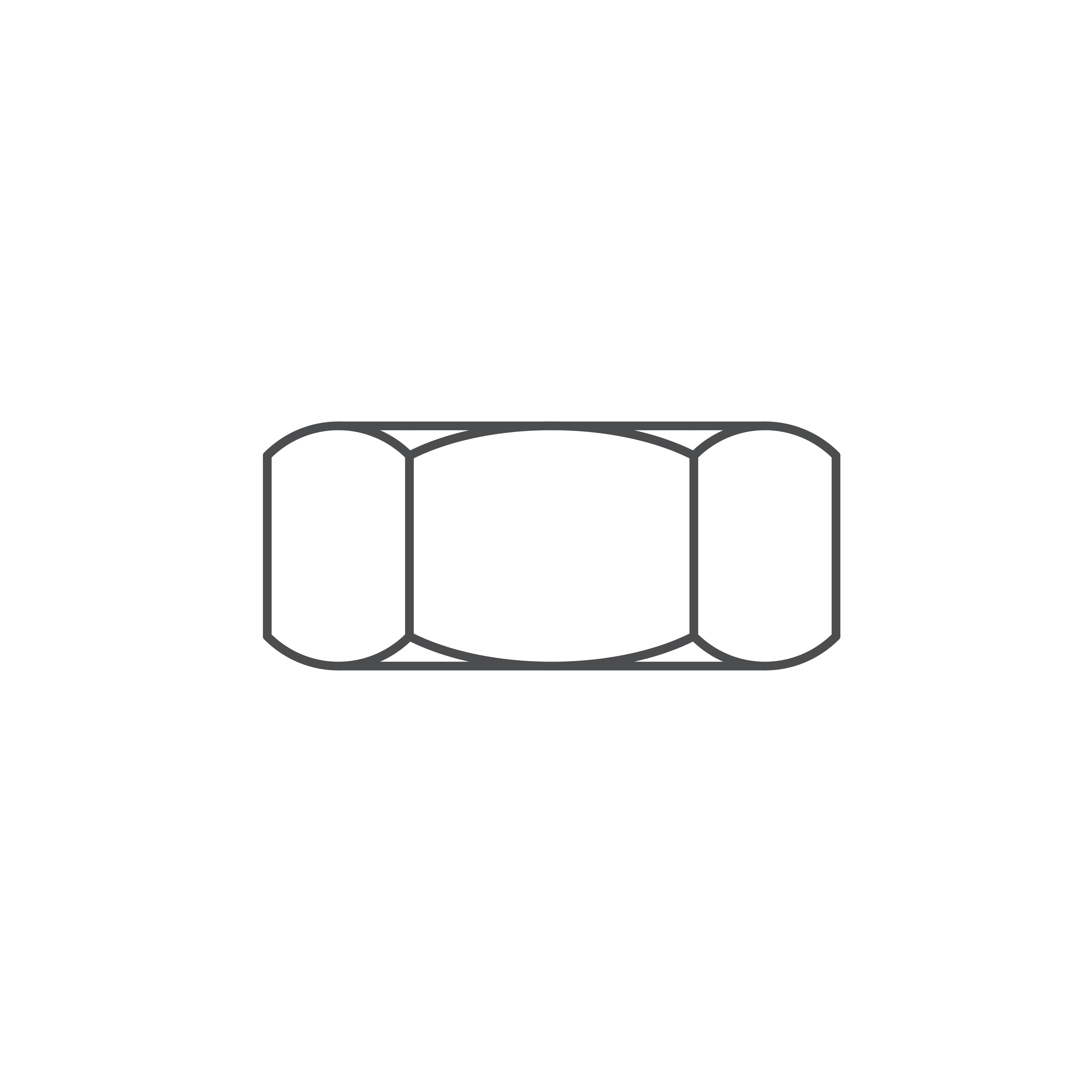 #10-32 UNF STN STL HEX NUT 10 PK Acorn