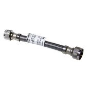 Hose, 1/2" NPS X 6 1/4" Braided Stainless Steel, Acorn