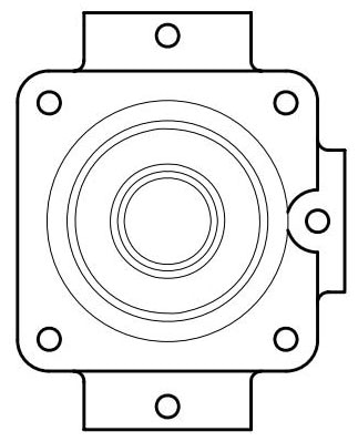 Air Control Valve Body Machining Female 1/2 Acorn