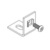 Mounting Clip with Hex Center Reject Screw Assembly, Acorn