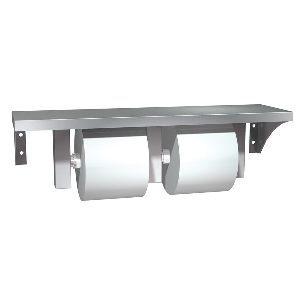 Shelf Toilet Paper Holder Double Surfaced Mounted ASI