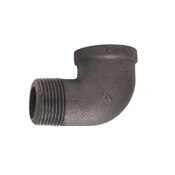 1/2 Inch Black Malleable 90 Street Elbow SCH40