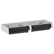 Surface-Mounted Toilet Tissue Dispenser, Cast Aluminum Satin Finish, Two Rolls, Classic Series