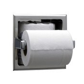 Recessed Toilet Tissue Dispenser with Storage for Extra Roll, Bobrick