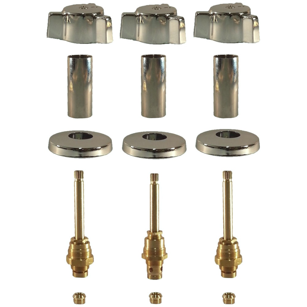 Tub and Shower 3-Handle Rebuild Kit For Eljer Lustra/Regata
