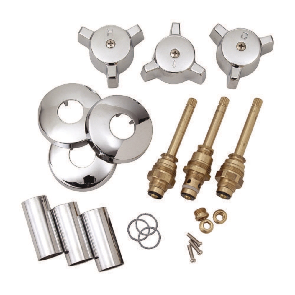 Tub and Shower 3-Handle Rebuild Kit For Eljer Lustra/Regata