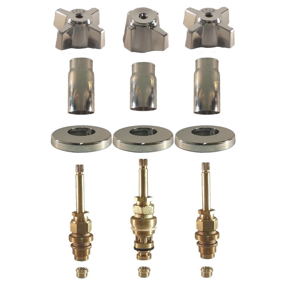 Tub and Shower 3-Handle Rebuild Kit For Sterling Rockwell