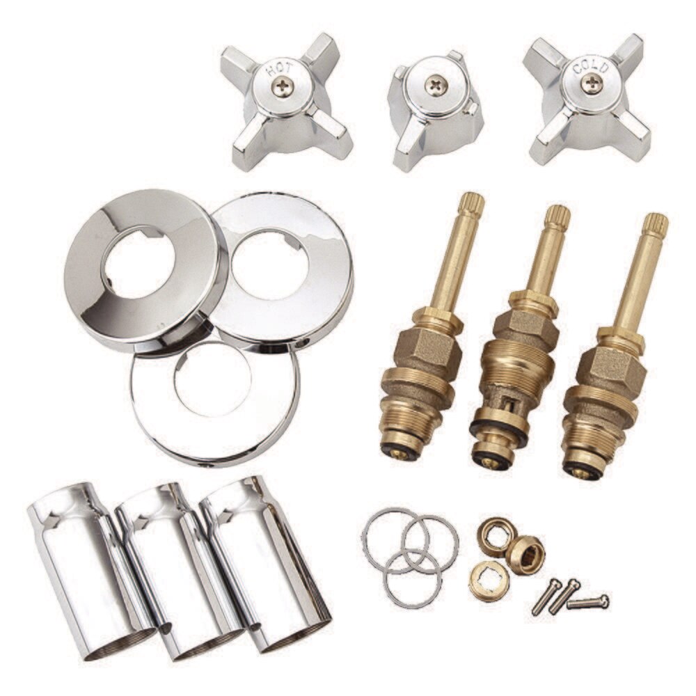 Tub and Shower 3-Handle Rebuild Kit For Sterling Rockwell