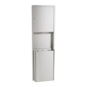 Recessed Paper Towel Dispenser Waste Receptacle Combo