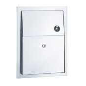 Stainless Steel 1.5 Gal Semi-Recessed Napkin Disposal