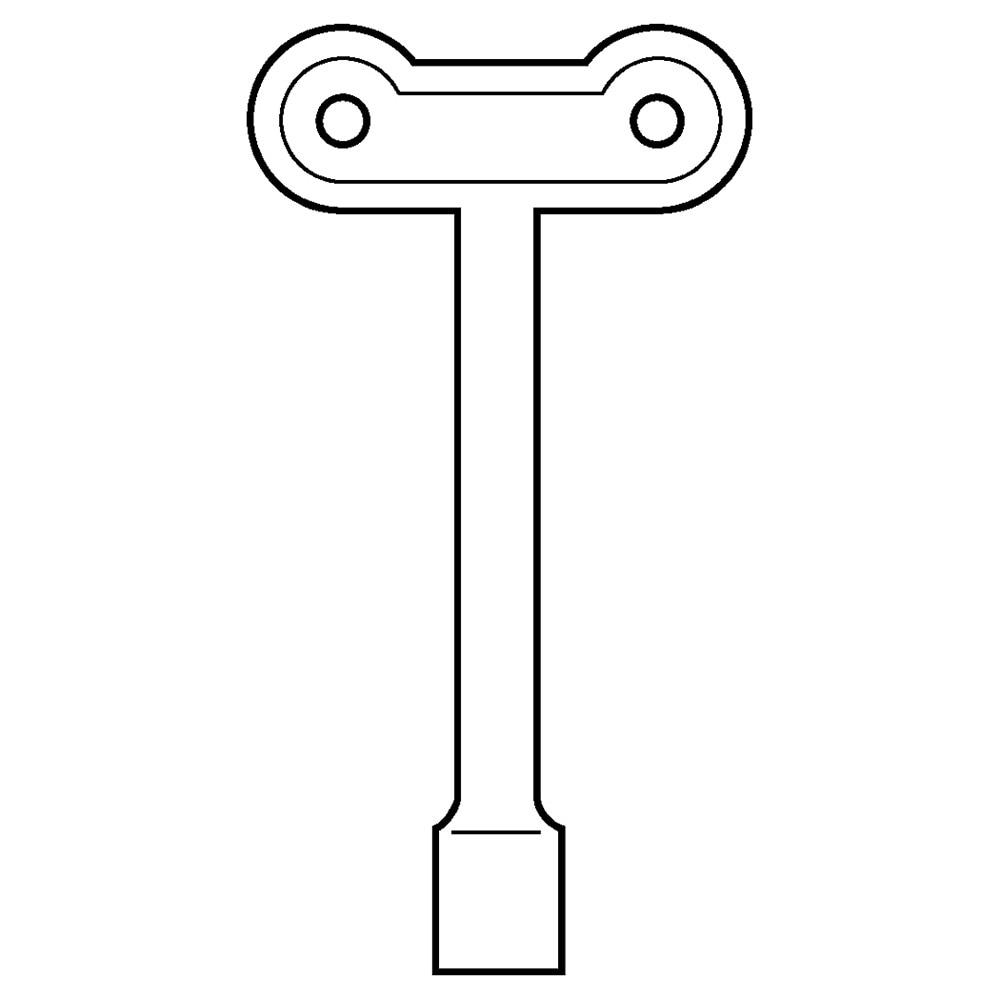 Tee Handle Key 1/4 X 3 Inch Metal