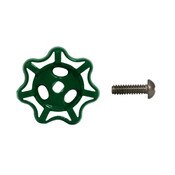 Metal Wall Hydrant And Screw Kit For C-134/135/144/155/355, Green Handle