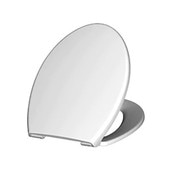 Toilet Seat, Elongated Closed Front with Cover, White Caroma