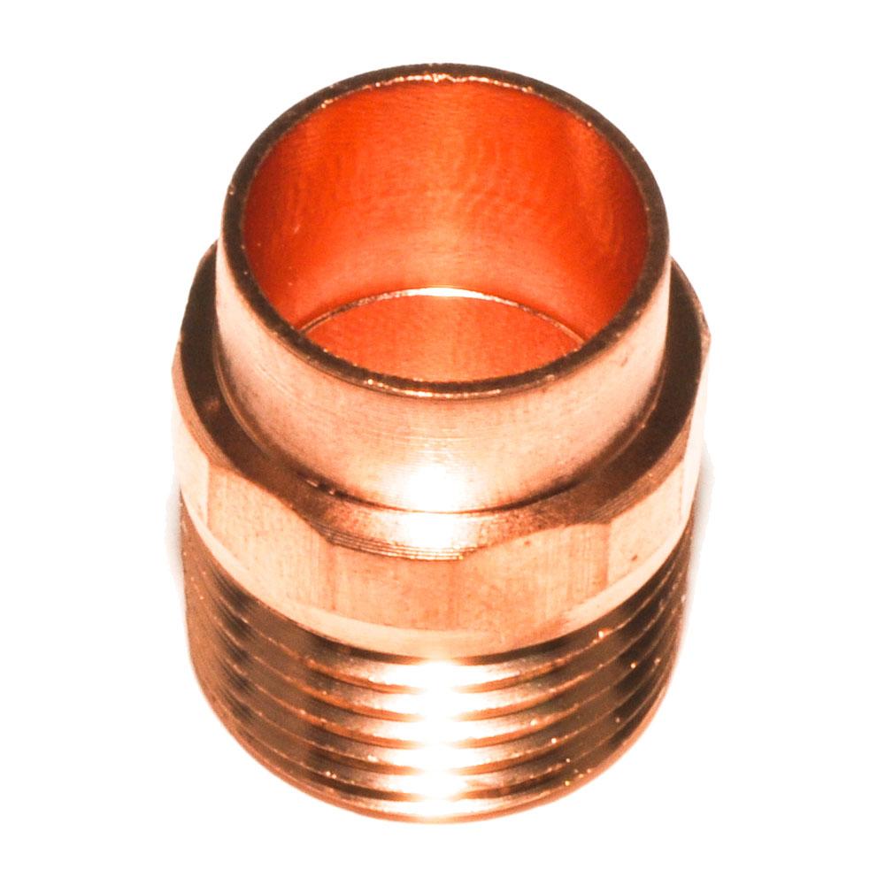 1/2 Inch (5/8 Inch OD) C X IP Male Adapter Wrot Copper