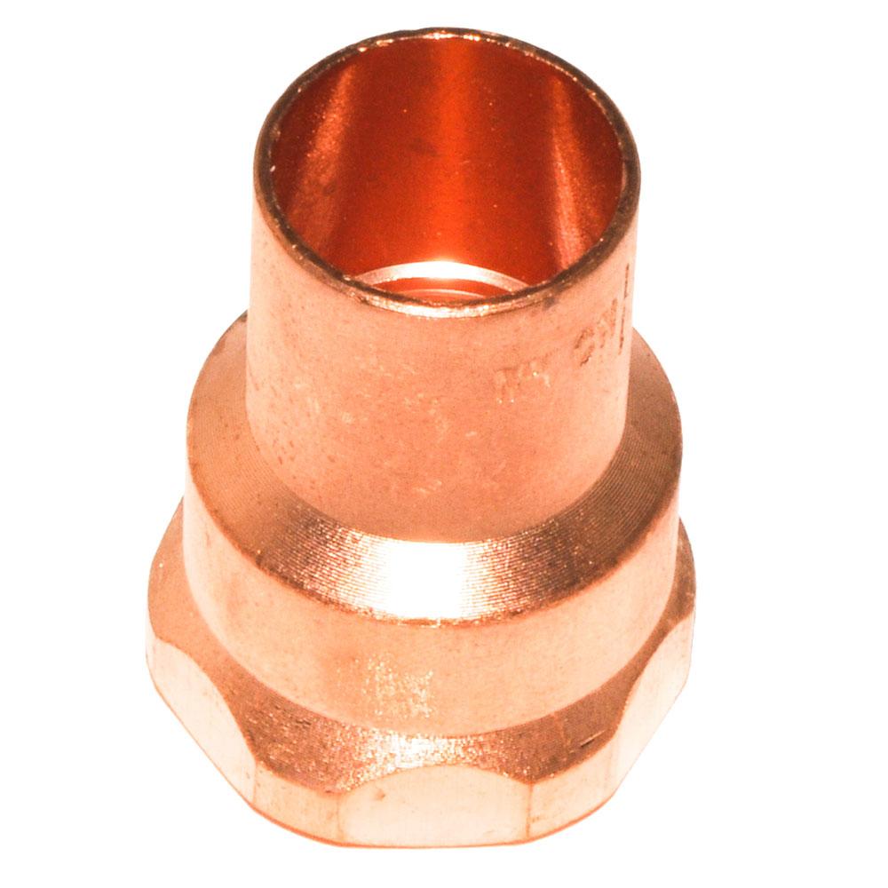 1/2 Inch (5/8 Inch OD) C X IP Female Adapter Wrot Copper