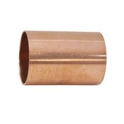 1/2 Inch (1/2 Inch OD) C X C Coupling Less Stop Wrot Copper