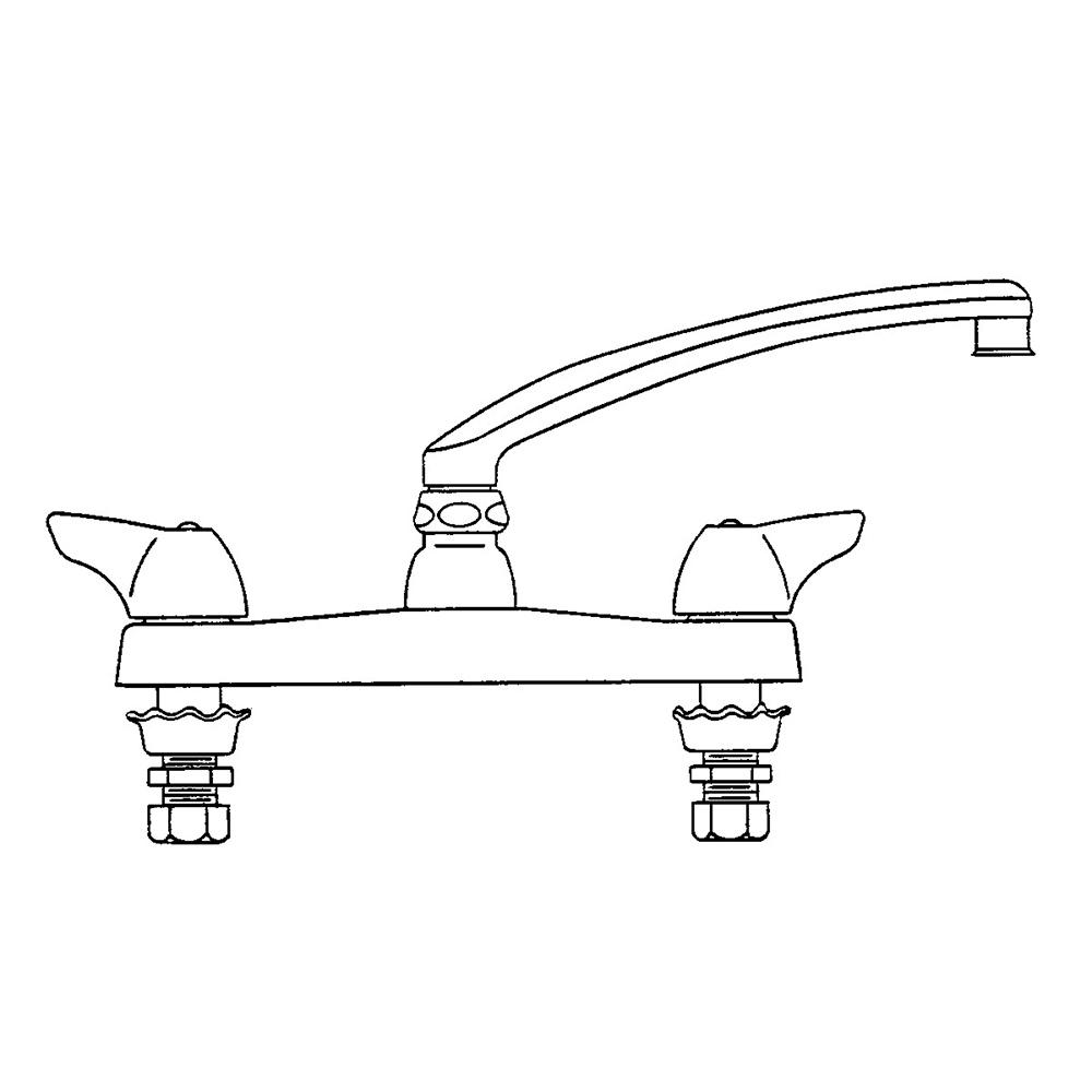 Deck Mount Manual Sink w/ 8 In Centers 2.2 GPM Quaturn Cartr