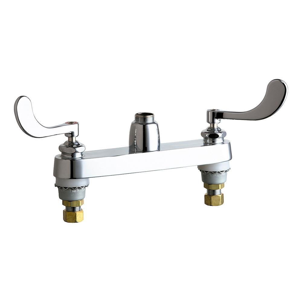 Deck Mount Manual Sink w/ 8 In Centers 1/2 In NPSM Inl Quatu
