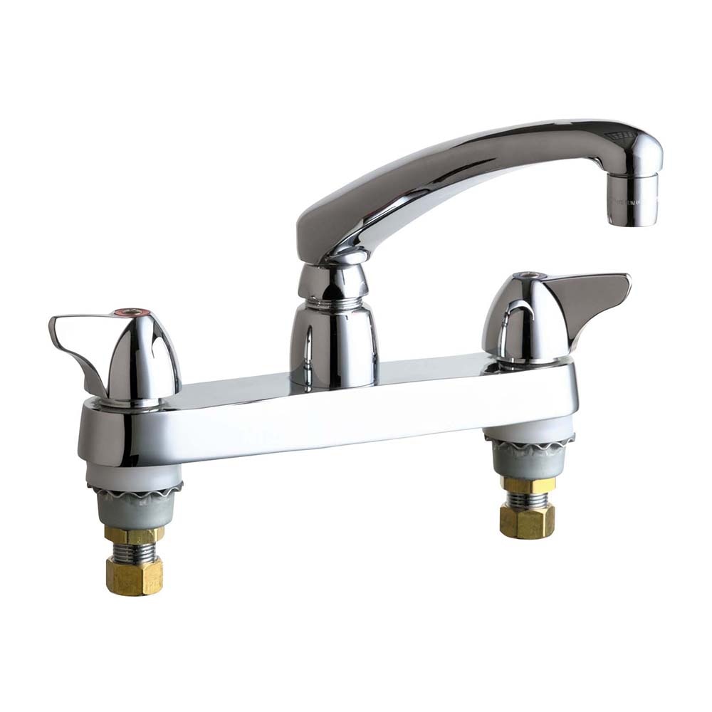 Deck Mount Manual Sink w/ 8 In Centers 1/4 Turn Cartr. 8 In