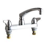 Deck-Mounted Manual Sink Faucet With 8" Centers, Ceramic 1/4-Turn Operating Cartridge, Right-Hand (