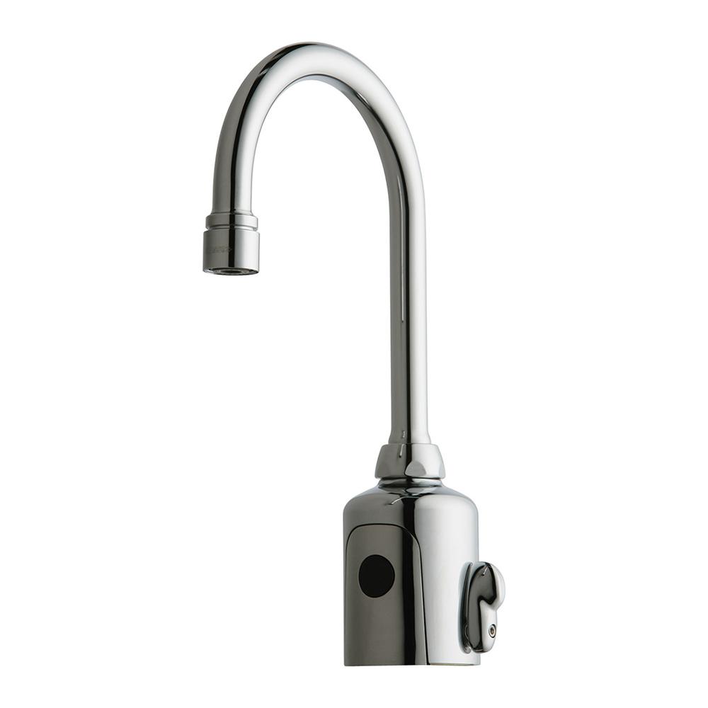 Touch Free Faucet 5 1/4 In GN Spout Adj. Temp. Control w/ Ad