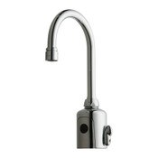 Touch-Free, Programmable Faucet With Above-Deck Electronics, 5-1/4" Rigid/Swing Gooseneck Spout, Us