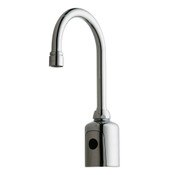 Touch-Free, Programmable Faucet With Above-Deck Electronics, Polished Chrome, Single Hole, 6 Volt L