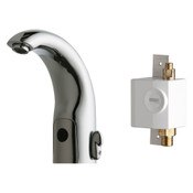 Touch-Free, Programmable Faucet With Above-Deck Electronics, Pressure Compensating Laminar Flow Non