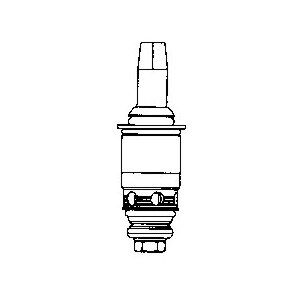 Slow Compression Operating Cartridge, Left-Hand, 180 Degree Turn, Short Stem for Exposed Caps, Chicago