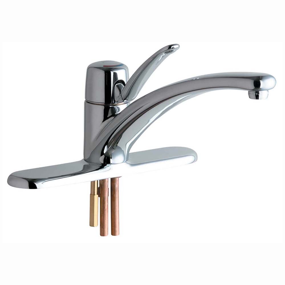 Deck Mount Manual Sink 8 In Deck Plate 3/8 In Supply Hoses 2