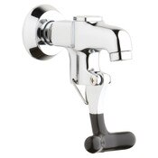 Single-Hole Wall-Mounted Glass Filler, Polished Chrome, 3/8" Npt Male Thread Inlet, Single Hole