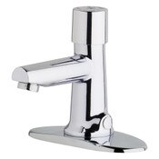 Deck-Mounted Metering Sink Faucet With 4" Deck Plate, 1-5/8" MP Metering Push Handle (3500-004Kjkcp