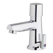 Deck-Mounted Metering Sink Faucet, Single-Hole Mounting, Pressure Compensating Econo-Flo Non-Aerati