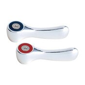 2-3/8 Inch Lever Handle (pair), Eight-Point, Tapered Broach, Metal, Chicago