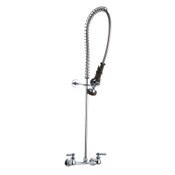 Pre-Rinse Fitting With 8" Adjustable Centers, Polished Chrome, 2-5/16" Diameter Slip Flange, Cerami