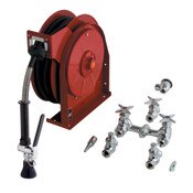 Washdown Hose Reel, 3" Cross Handle (633-Prjkcp), Quaturn Compression Operating Cartridge, Right-Ha