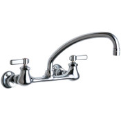 Wall-Mounted Manual Sink Faucet With Adjustable Centers, 2-3/8" Lever Handle (369-Prjkcp), Pressure
