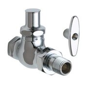Angle Or Straight Stop, Straight Stop With 1/2" Inlet, Polished Chrome, Includes Loose Key Handle,