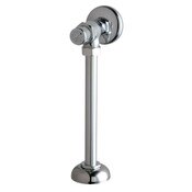 Angled Urinal Valve, 3/4" O.D. Slip Outlet, Polished Chrome, Angle, Naiad Metering Cartridge With A