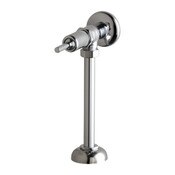 Angled Urinal Valve, Polished Chrome, Includes Slip Wall Flange, 3-1/2" Oscillating Handle Assembly