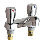 Deck-Mounted Manual Sink Faucet With 4" Centers, 0.25 Gal/Cycle Max., Pressure Compensating Softflo