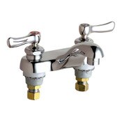 Deck-Mounted Manual Sink Faucet With 4" Centers, Pressure Compensating Softflo Aerator 2.2 GPM, Pol