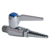 Single Ball Valve For Wall Or Turret Mount, Polished Chrome, Single Valve, Laboratory Nozzle With 1