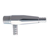 Aspirator Pump Serrated Outlet With Vacuum Inlet, 4 Serrations For Laboratory Hose, And Integral Ch