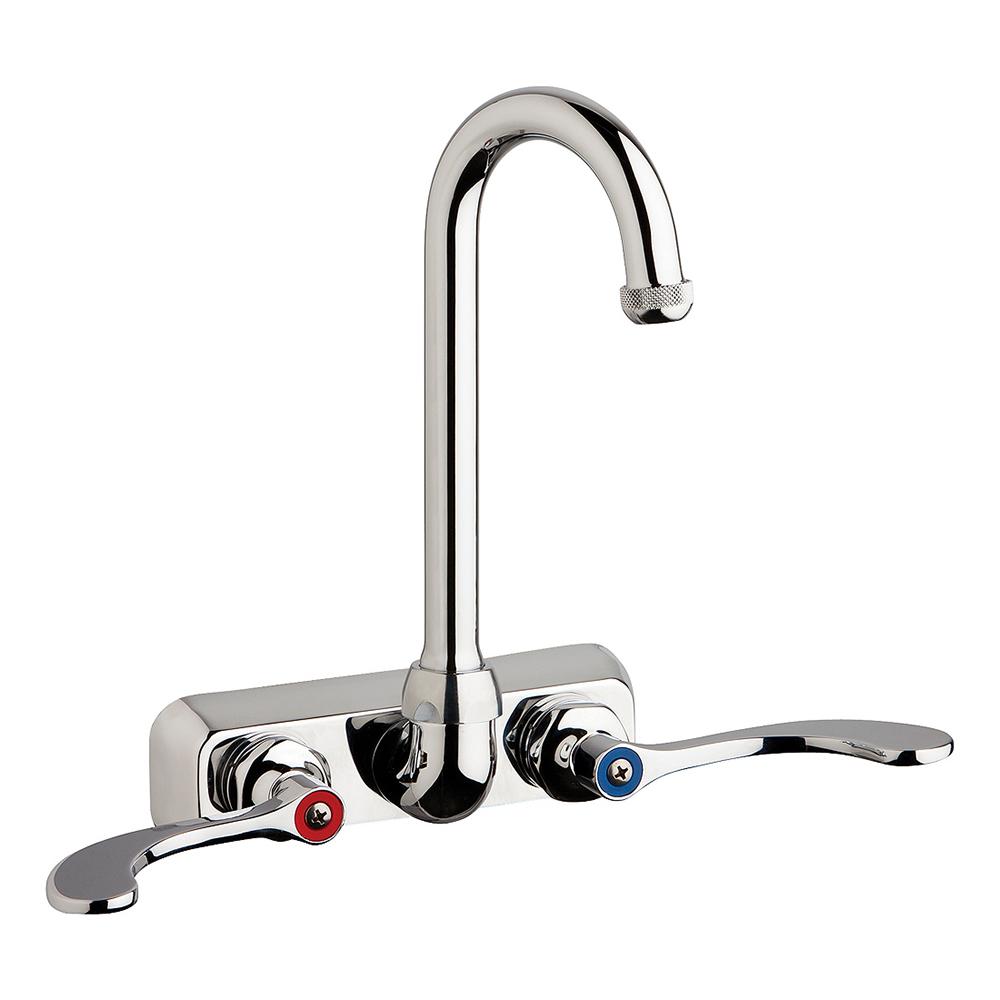 Wall-Mounted Manual Sink Faucet With 4" Centers, Quixtop Out