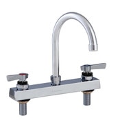 Faucet 8 Inch Deck Mount With 8 1/2 Inch Gooseneck Spout